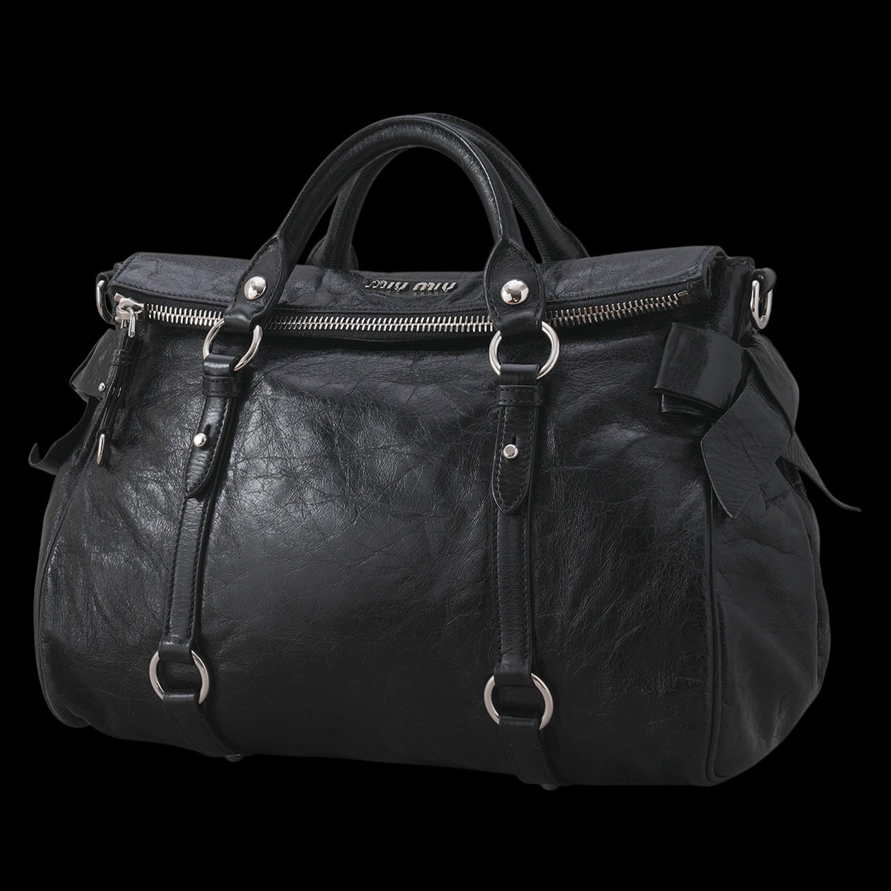 MIU MIU(USED)미우미우 RT0365 레더 투웨이백